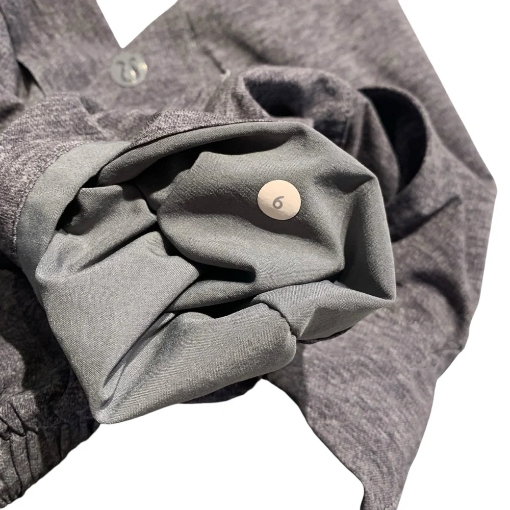 LULULEMON | Spring Break‎ Away Short II - Heathered Texture Printed Grey - Sz 6